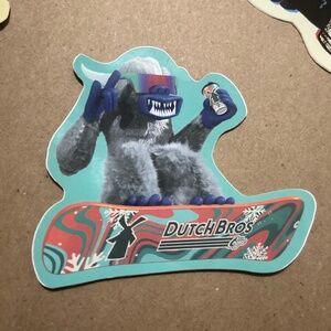 Dutch Bros Snowboarding Sticker